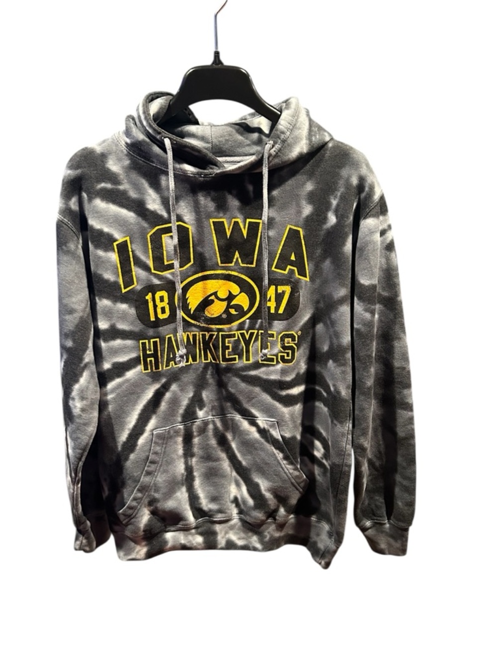 Iowa Hawkeyes Tie Dye Hoodie Sweatshirt Size M